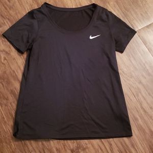 Nike Women's Dri-Fit Short Sleeve Top - Black